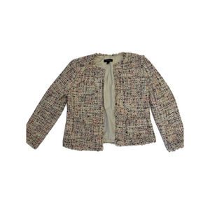 Ann Taylor Multicolor Tweed Cropped Blazer Size Small